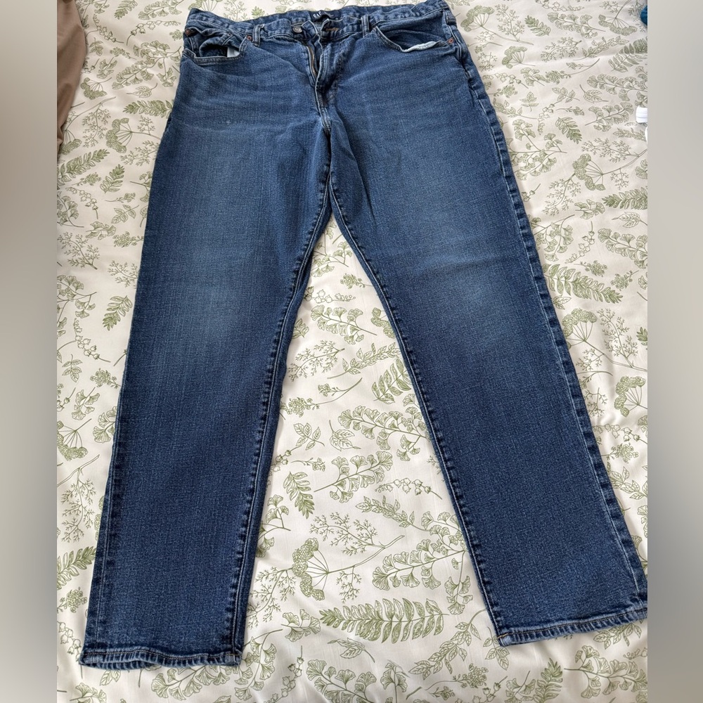 GAP Men's Straight-Leg Jeans in Dark Blue Denim